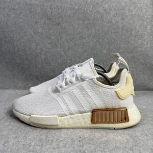Adidas Shoes Mens Size 8.5 NMD R1 White Copper Athletic Running Sneakers FV1788